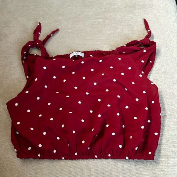 Flynn Skye  Polka Dot Short  Red Top - Picture 1 of 6